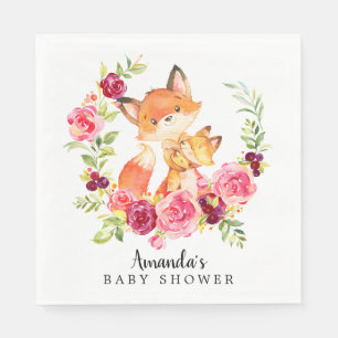 Serviette En Papier Maman & Baby Fox filles Douche Papier serviettes