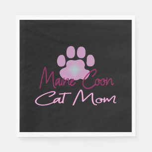 Serviette En Papier Maman de chat du Maine