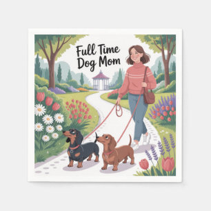 Serviette En Papier Maman de chien Dachshund à temps plein