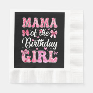 Serviette En Papier Maman De La Fille Anniversaire Famille Rose Coquet