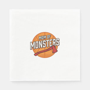 Serviette En Papier Maman de Monstres Design de Maman de Basket Vintag
