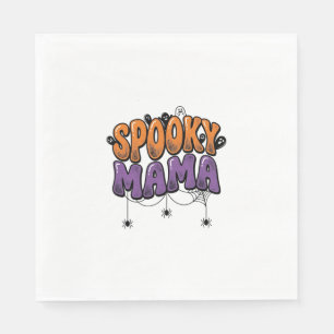 Serviette En Papier Maman effrayant conception de chemise Halloween vi