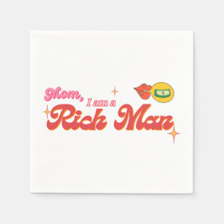 Serviette En Papier Maman, je suis un homme riche Cocktail