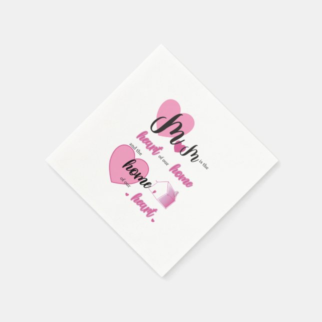 Serviette En Papier Maman notre panneau de boîte en bois à la maison (Coin)