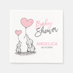 Serviette En Papier Maman personnalisée et baby shower d'éléphant r