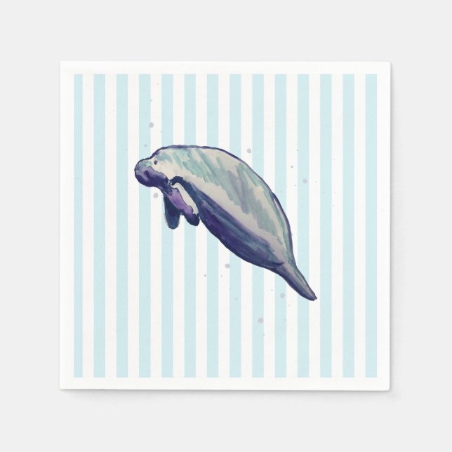 Serviette En Papier Manate Peinture Splashing (Devant)
