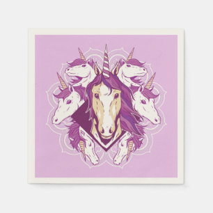 Serviette En Papier Mandala de licorne