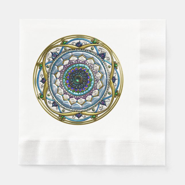 Serviette En Papier Mandala juif (Devant)