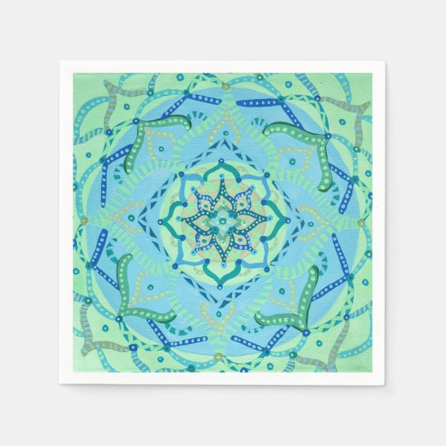 Serviette En Papier Mandala Napkins (Devant)