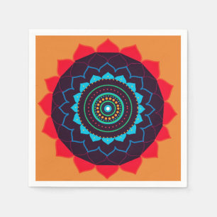 Serviette En Papier Mandala Paper Napkin