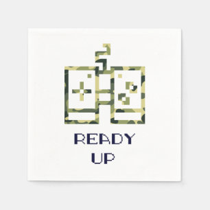 Serviette En Papier Manette de jeu vidéo camouflage prête pour le joue
