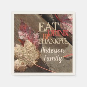 Serviette En Papier Mangez Boire Soyez Merci Famille Thanksgiving
