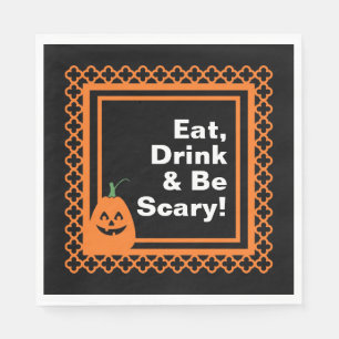Serviette En Papier Mangez, buvez et ayez peur, Halloween