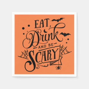 Serviette En Papier Mangez, Buvez Et Soyez Effrayant Halloween