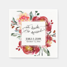 Mangez, buvez, et soyez marié Fleurs d'aquarelle r