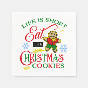Serviette En Papier Mangez coloré les cookies de Noël