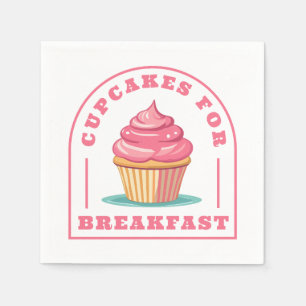 Serviette En Papier Mangez des gâteaux pour le petit-déjeuner
