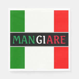 Serviette En Papier Mangiare Manger en dîner italien