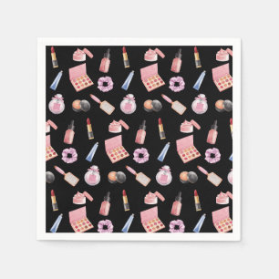 Serviette En Papier Maquillage Cosmétique Beauté Motif Cosmetologie