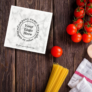 Serviette En Papier Marbre blanc