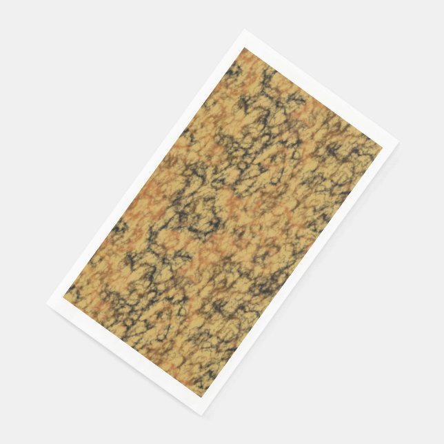 Serviette En Papier marbre jaune et noir (Coin)