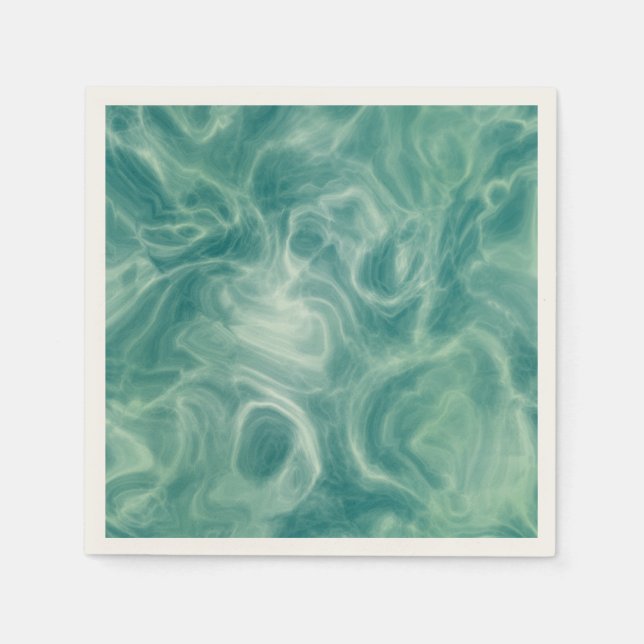 Serviette En Papier Marbre vert (Devant)