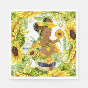 Serviette En Papier Marchandises précieuses de partie de tournesol de