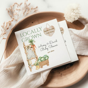 Serviette En Papier Marché Agricole Cultivé Localement Baby shower mod