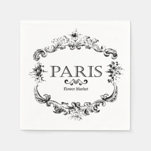 Serviette En Papier Marché aux fleurs de Paris