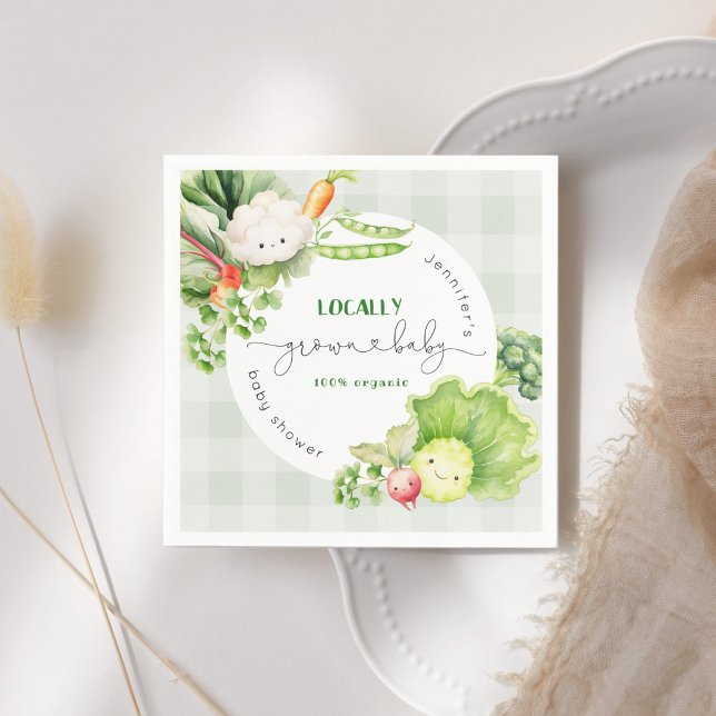 Serviette En Papier Marché des baby showers cultivés localement (Créateur téléchargé)
