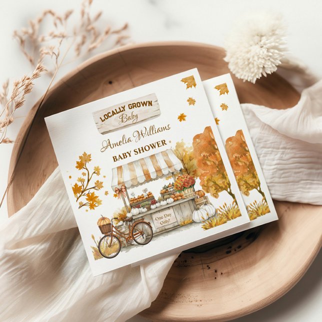 Serviette En Papier Marché des fermiers d'automne de bébé cultivé loca (Créateur téléchargé)