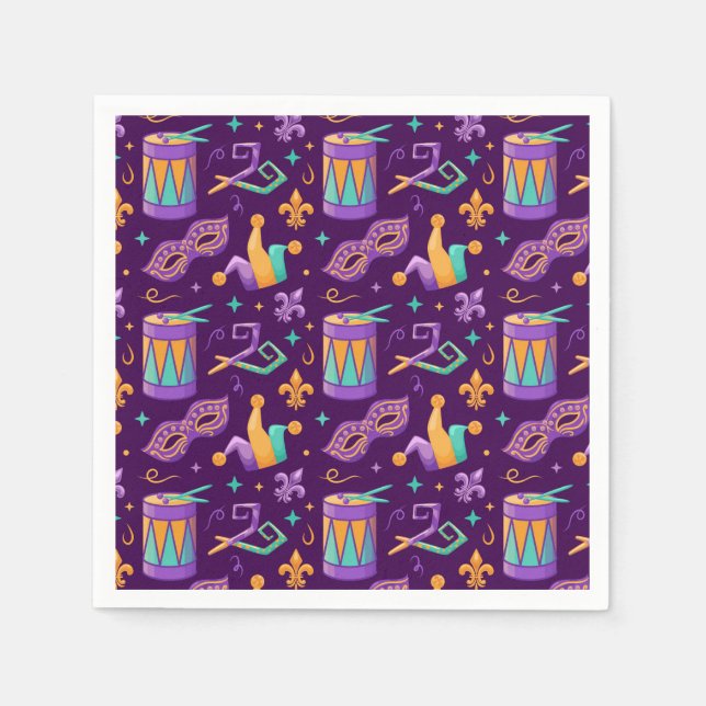 Serviette En Papier Mardi Carnaval Mardi Gras Mardi (Devant)