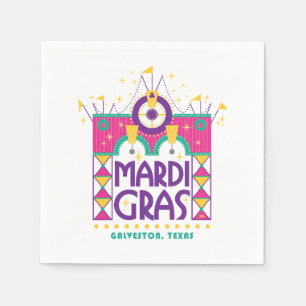 Serviette En Papier Mardi Gras Arch, Galveston, Texas