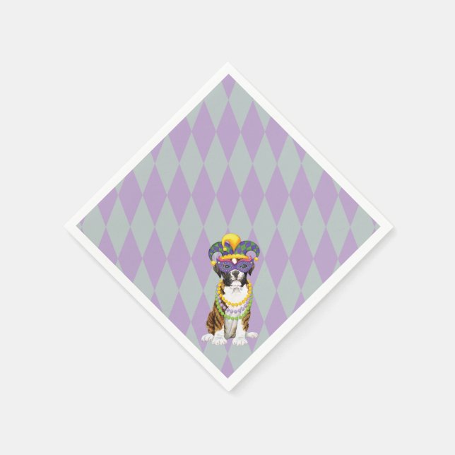 Serviette En Papier Mardi Gras Boxer (Coin)
