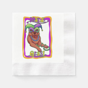 Serviette En Papier Mardi Gras Chien
