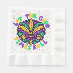 Serviette En Papier Mardi Gras Laissez rouler les bons moments