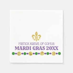 Serviette En Papier Mardi Gras Mascarade du carnaval