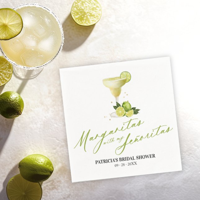 Serviette En Papier Margaritas Avec Ma Fête des mariées Señoritas (Créateur téléchargé)