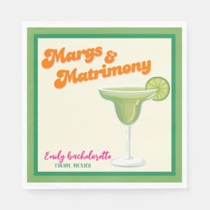 Serviette En Papier Marges & Mariage Bachelorette Week-end