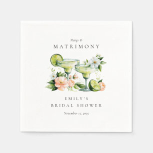 Serviette En Papier Margs & Matrimony Floral Bridal Shower