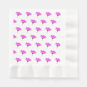 Serviette En Papier Marguerite rose