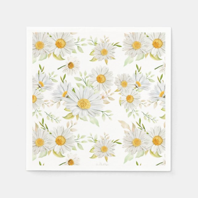 Serviette En Papier Marguerites (Devant)