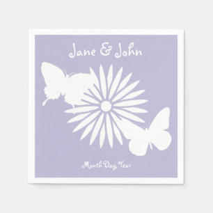 Serviette En Papier Marguerites et Papillons dans des Serviettes Lavan