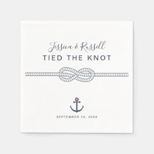 Serviette En Papier Mariage à l'ancre Nœud de mariage