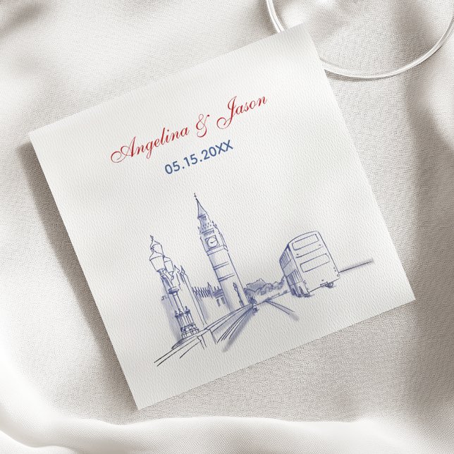 Serviette En Papier Mariage à Londres (Créateur téléchargé)