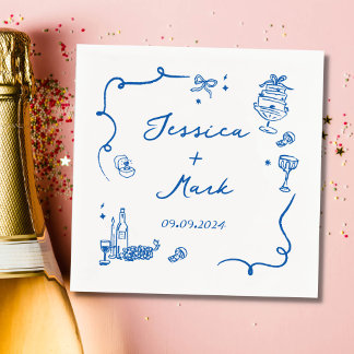 Serviette En Papier Mariage à main blanche