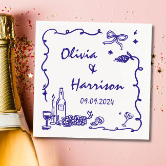 Serviette En Papier Mariage à main blanche