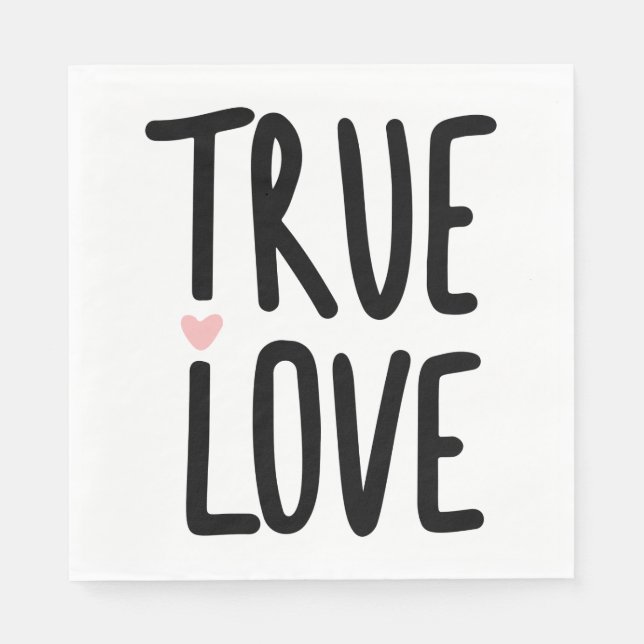 Serviette En Papier Mariage Amour Véritable Fête de Fiançailles Cérémo (Devant)