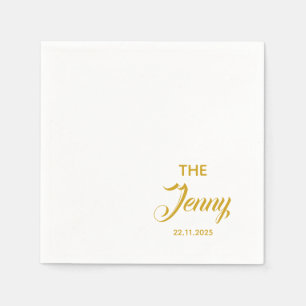 Serviette En Papier Mariage Anniversaire Fiançailles personnalisé