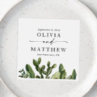 Mariage au Cactus à l'Aquarelle | Écriture Bohème